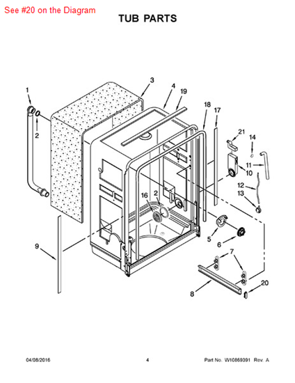 Picture of Whirlpool STOP - Part# W10567560