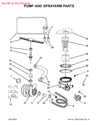 Picture of Whirlpool CLAMP - Part# W10567647