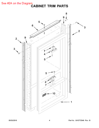 Picture of Whirlpool TRIM-CABNT - Part# W10568005