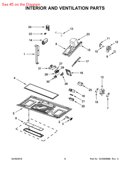 Picture of Whirlpool BASE - Part# W10571127