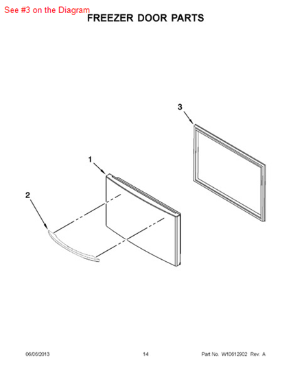 Picture of Whirlpool GASKET-FIP - Part# W10571960