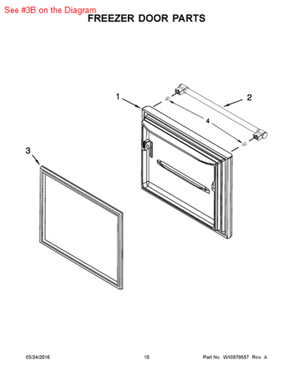 Picture of Whirlpool GASKET-FIP - Part# W10571961