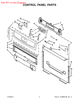 Picture of Whirlpool CNTRL-ELEC - Part# W10572544