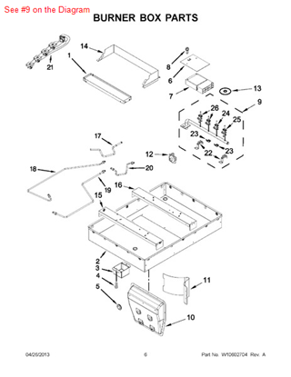 Picture of Whirlpool PIPE-MNFLD - Part# W10575616