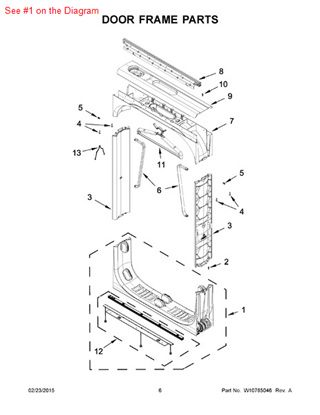 Picture of Whirlpool PANEL - Part# W10579398