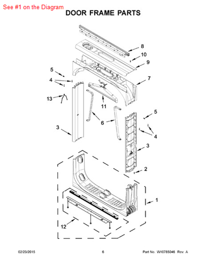 Picture of Whirlpool PANEL - Part# W10579398