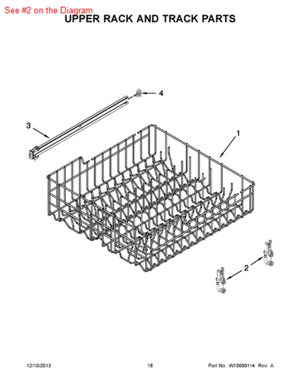 Picture of Whirlpool WHEEL - Part# W10580220