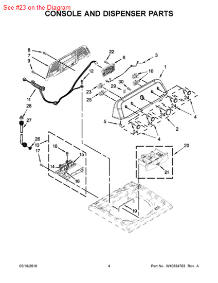 Picture of Whirlpool SWITCH-CYC - Part# W10584423