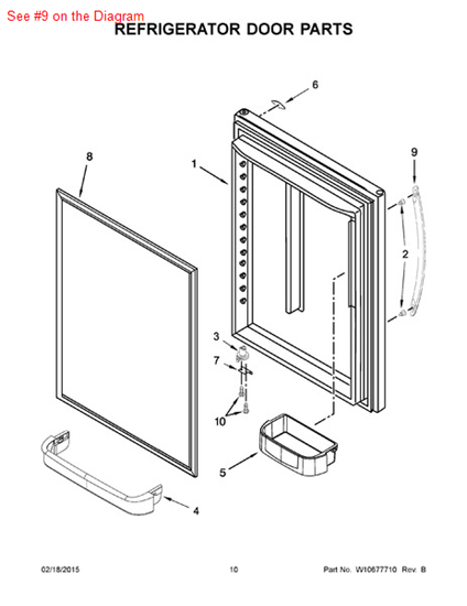 Picture of Whirlpool HANDLE - Part# W10589564
