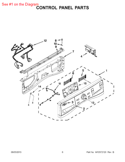 Picture of Whirlpool CONSOLE - Part# W10594164