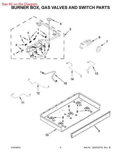 Picture of Whirlpool MANIFOLD - Part# W10594396