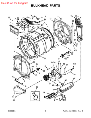 Picture of Whirlpool DUCT-AIR - Part# W10613340