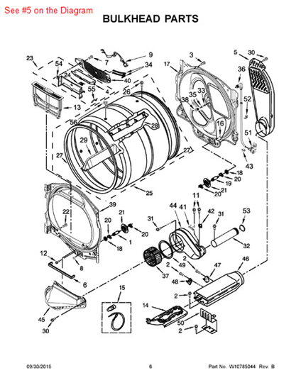 Picture of Whirlpool DUCT-AIR - Part# W10613340