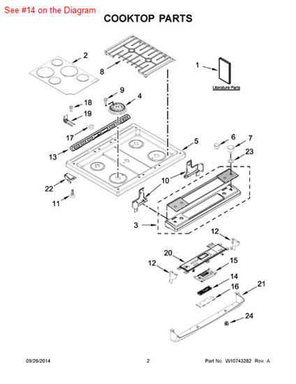 Picture of Whirlpool CNTRL-ELEC - Part# W10613394