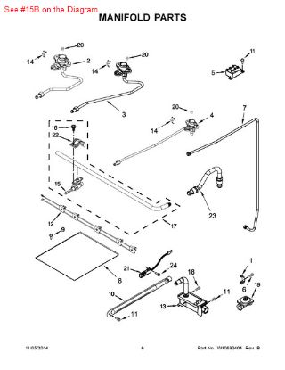 Picture of Whirlpool VALVE-BRNR - Part# W10615567