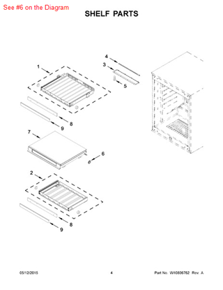 Picture of Whirlpool PAD - Part# W10621514
