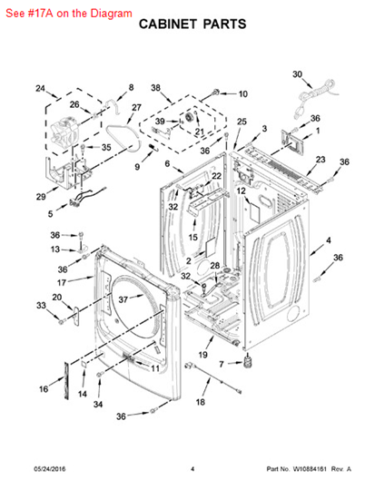 Picture of Whirlpool PANEL - Part# W10637127