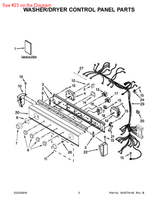 Picture of Whirlpool HARNS-WIRE - Part# W10640720
