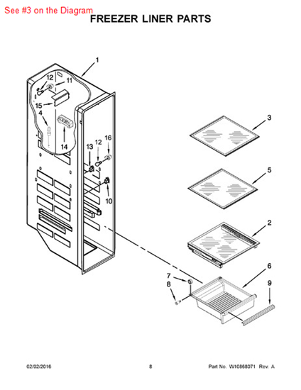 Picture of Whirlpool SHELF-GLAS - Part# W10643367