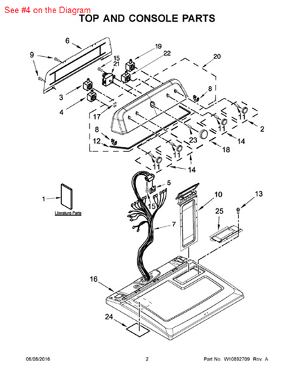 Picture of Whirlpool SWITCH - Part# W10648614