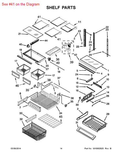 Picture of Whirlpool SHELF-GLAS - Part# W10653938