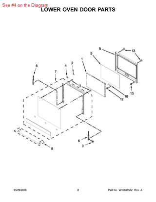 Picture of Whirlpool BRKT-GLASS - Part# W10653954