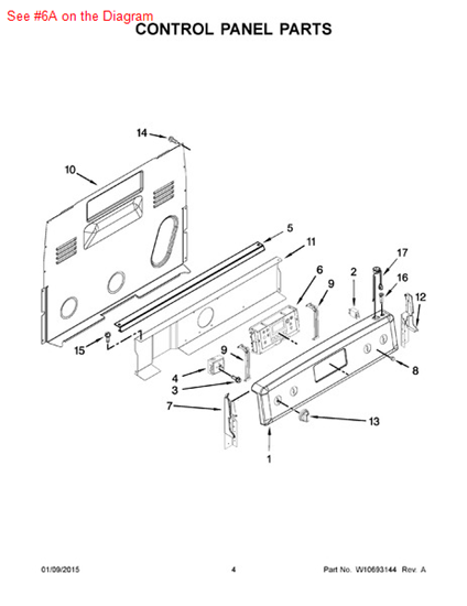 Picture of Whirlpool CNTRL-ELEC+CORECHARGE6 - Part# W10655832