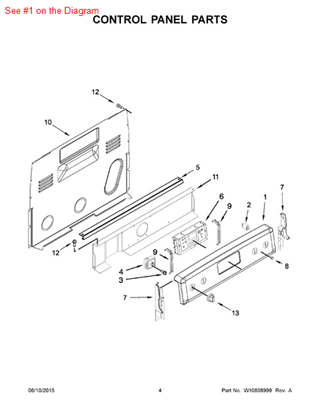 Picture of Whirlpool PANL-CNTRL - Part# W10655836