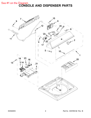 Picture of Whirlpool CONSOLE - Part# W10670359