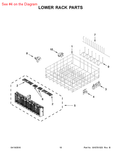 Picture of Whirlpool RETAINER - Part# W10671902