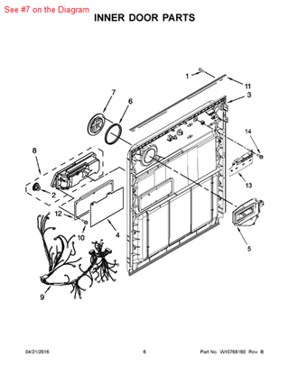 Picture of Whirlpool DEFLECTOR - Part# W10671926