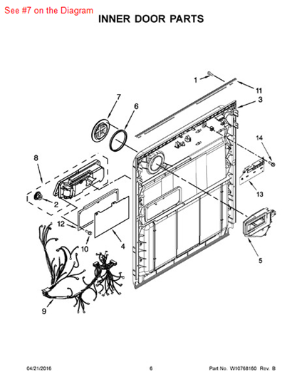 Picture of Whirlpool DEFLECTOR - Part# W10671926