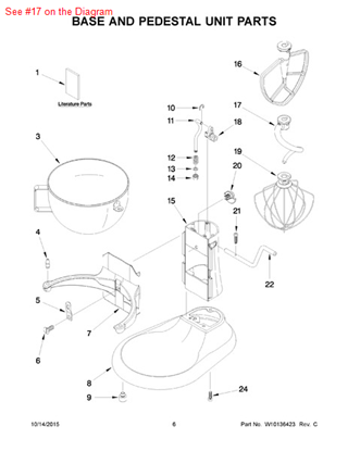 Picture of Whirlpool HOOK-DOUGH - Part# W10674617