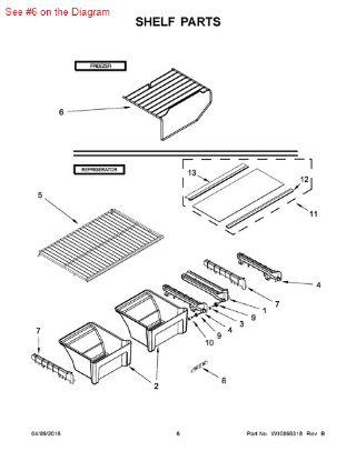 Picture of Whirlpool SHELF-WIRE - Part# W10675340