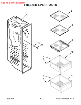 Picture of Whirlpool SHELF-GLAS - Part# W10675773