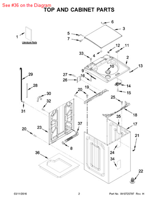 Picture of Whirlpool ABSORBER - Part# W10676603