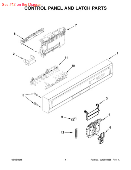 Picture of Whirlpool SPRING - Part# W10678341