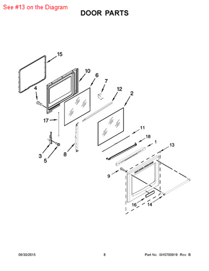 Picture of Whirlpool GLASS-DOOR - Part# W10692526