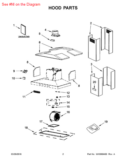 Picture of Whirlpool MOTOR-FAN - Part# W10692945