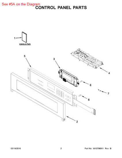 Picture of Whirlpool SWTCH-MEMB - Part# W10694999