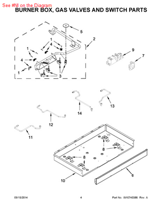 Picture of Whirlpool KNOB - Part# W10698166