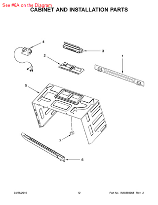 Picture of Whirlpool GRILL-VENT - Part# W10701697