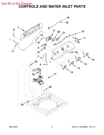 Picture of Whirlpool CNTRL-ELEC - Part# W10711300
