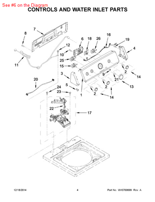 Picture of Whirlpool CNTRL-ELEC - Part# W10711302