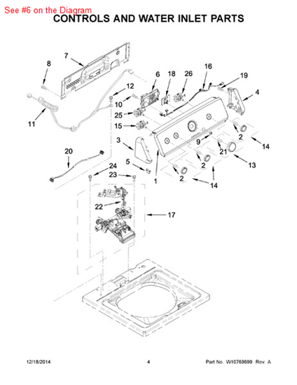 Picture of Whirlpool CNTRL-ELEC - Part# W10711302