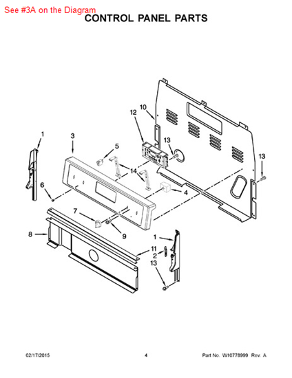 Picture of Whirlpool PANL-CNTRL - Part# W10714869