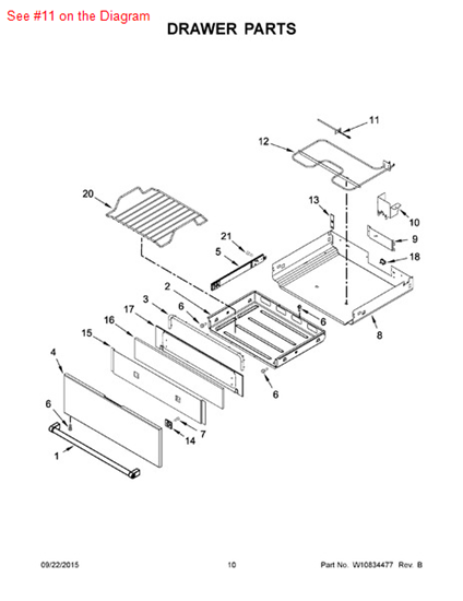 Picture of Whirlpool SENSOR - Part# W10720530
