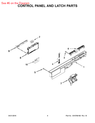 Picture of Whirlpool HOUSING-UI - Part# W10732150