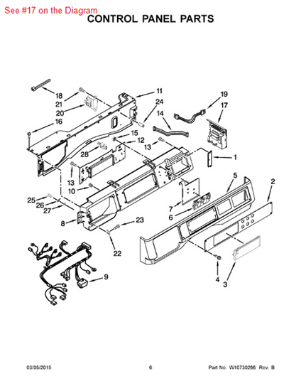 Picture of Whirlpool CNTRL-ELEC - Part# W10732327