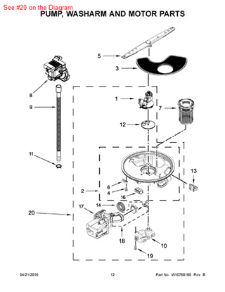 Picture of Whirlpool PUMP&MOTOR - Part# W10733484